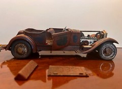 Fabulous! Pro-Built Hubley 1930 “Barn Find” Packard Roadster 1:22 Model Car