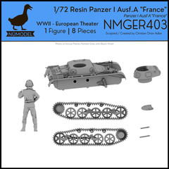 NUMODEL NMGER403 | 1/72 Resin WWII Panzer 1 Ausf A “France” Light Tank Model Kit