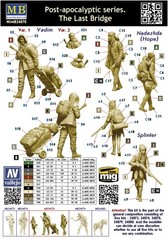 Master Box 1/24 After Humanity’s Last War Series Last Bridge Refugee Set of 3 Va
