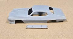 ABS-LIKE RESIN 3D PRINTED 1/25 1970 PONTIAC GTO OUTLAW DRAG BODY
