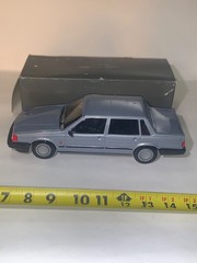 Vintage original VOLVO 760 GLE Sedan Metallic Light Blue PROMO CAR w/ Box