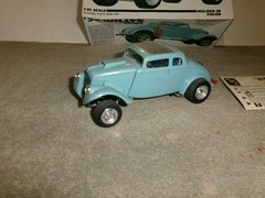 AMT 1/25 1933 WILLYS COUPE GASSER BUILT PLASTIC MODEL CAR KIT – NICE BUILD