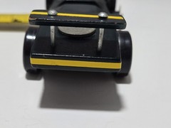 Vtg Pinewood Derby Custom Weighted Race Car Wood Racer OOAK Green Yellow Nickel