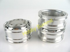 1/14 R/C Volvo FH16 Timber Truck ALLOY WHEEL Set re Tamiya 6X4 Tractor 56360