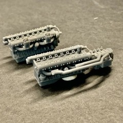 Delage Straight 8 Engine – 2 in 1 Stock & Supercharged 1/24 1/25