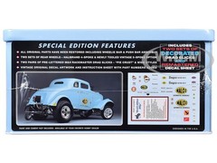 SKILL 2 MODEL KIT 1933 WILLYS GASSER OHIO GEORGE W/TIN 1/25 SCALE BY AMT AMT1513