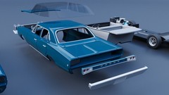 ABS-LIKE RESIN 3D PRINTED 1/25 1968 DODGE CORONET 4-DOOR FULL KIT