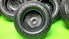 Mack DM800 Heavy Duty 1/25 10 Goodyear tire chrome rim wheel model car part lot