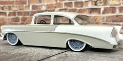 Resin 22 In. “Raceline Tri-Five” Wheels, W/ One Inch Whitewalls,1/24 1/25 Scale
