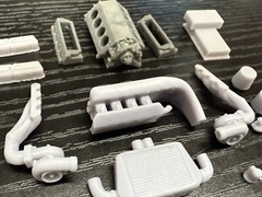 1/16 Twin Turbo Ford Windsor Engine 12k 3D Printed