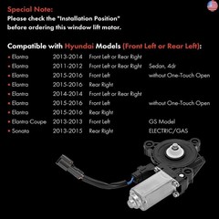 A-Premium Power Window Lift Motor (with 2-Pin Connector) Compatible with