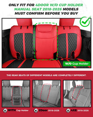 for Jeep Wrangler Seat Covers 4Door JL 2018 2019 2020 2021 2022 2023 2024 2025 2