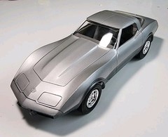MPC 1978 Chevy Corvette Two Tone Silver & Gray 1/25 Plastic Dealer Promo Model