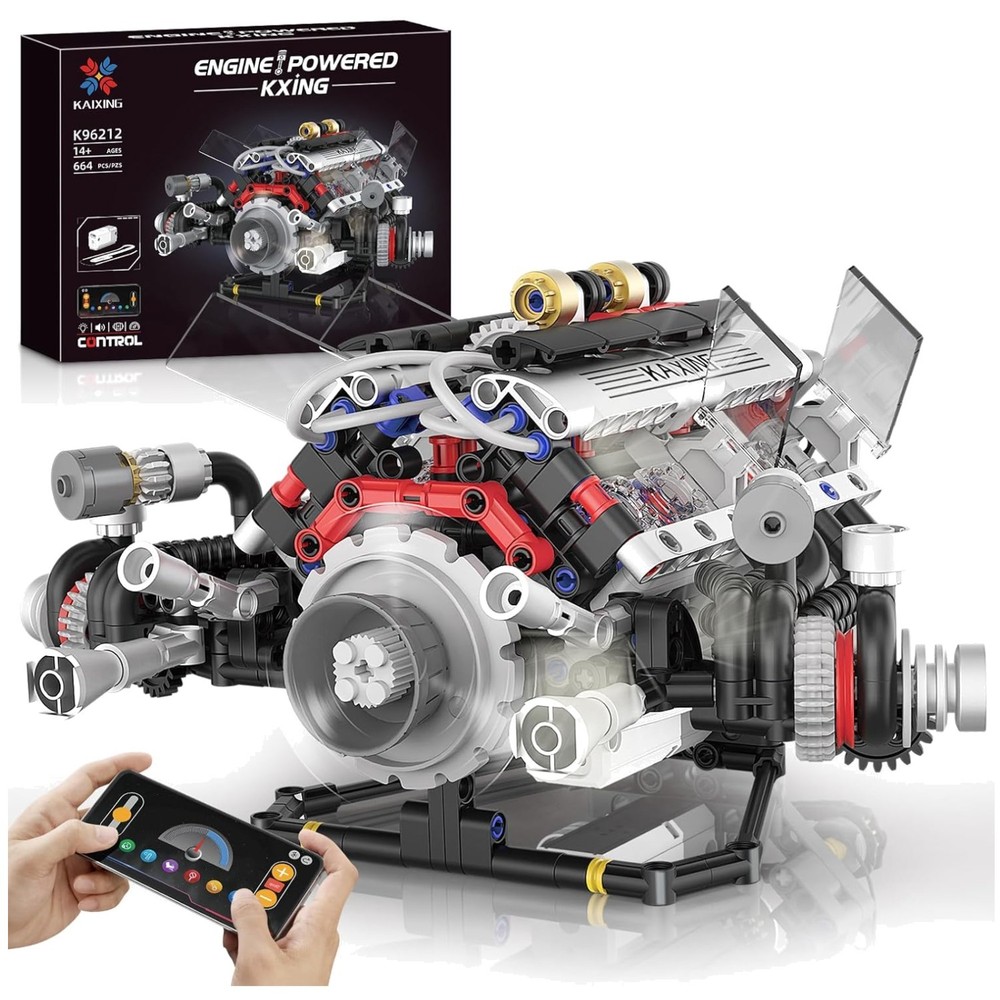 STEM Toy Gift for Adults: Mini V8 Engine Kit