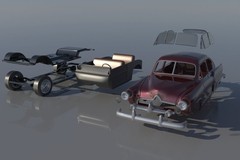 ABS Like Resin 3D Printed 1951 Henry J Model in 1/25