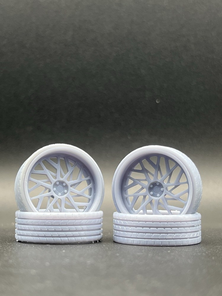 1/25 Scale Resin 26 Inch Model Car Wheel Set