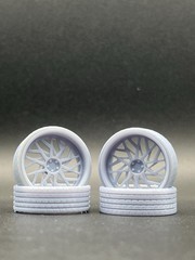 1/25 Scale Resin 26 Inch Model Car Wheel Set