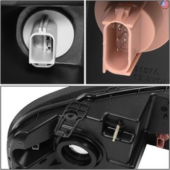 DNA Motoring HL-OH-F1504-SM-CL1 Smoke Lens Headlights Replacement Compatible