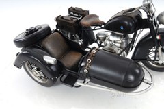 BMW R75 Military 1930s Motorcycle w/ Sidecar Metal Model 11″ Automotive Decor