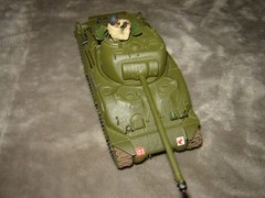 Built Tank w/Driver Long Barrel 6-1/2 inches long Well Built & Painted Ex Cond