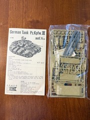 GERMAN TANK PZ KPFWII AUSF N-M 1-72 SCALE ESCI #8021 BOIS