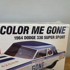 NEW! Sealed! Lindberg Color Me Gone 1964 Dodge 330 Super Stock Model Car Kit