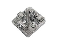 Washington DC Silver Skyline Landmark 3D Model 4 1/2 inches