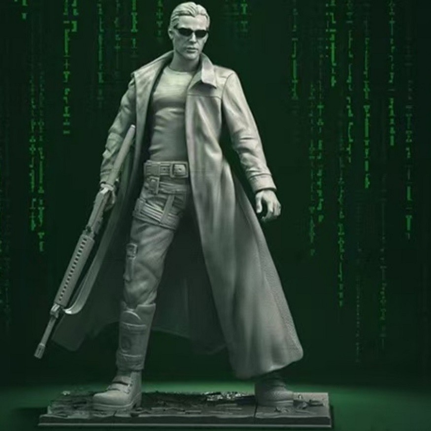 1/24 Scale Resin Figure Model Kit Coating Male Agent Unassembled, Unpainted Kit