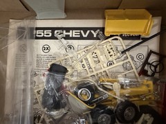 Partially assembled Revell ’55 Chevy California Classic Kit