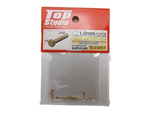 Top Studio Hex Rivet C 1.0Mm 10 Pieces Detail Up Parts Brass Td23257