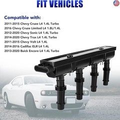 Ignition Coil Pack and Spark Plugs Fits for 1.4 Turbo Chevy Cruze Sonic Trax