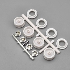 AMT 1/25 1953 Ford Pickup Truck Parts Kitbash Steel Wheels & Chrome Hub Covers