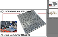 CTM24268 ALUMINUM DECK PLATE Photoetched Metal 1/24 or 1/25