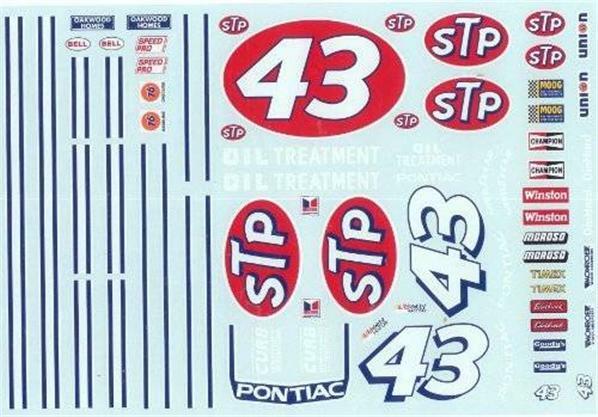 Powerslide #43 STP 1984 1/16-Richard Petty Nascar decal