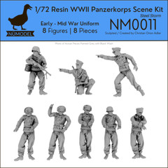 NUMODEL NM0011 | 1/72 Resin WWII Panzerkorps Scene Kit “Steel Storm” | 8pc