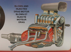 1940 Willys Pickup Gasser 1/25 350 Olds Rocket Engine Blower Long Tube Headers