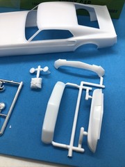 Ford LongNose Mustang Hard BODY W Tinted Glass Slot Car? 1:25 LBR Model Parts