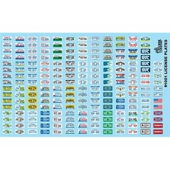 Gofer Racing 1/24 License Plate Waterslide Decals 11001-R