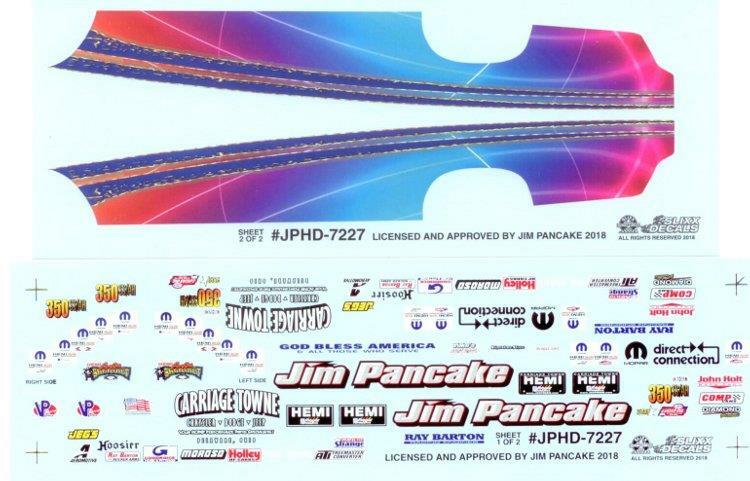 Slixx 7227 Jim Pancake Hemi Dart Drag decal