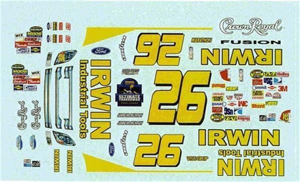 Winscals #26 Irwin Atlanta 2007-Jamie McMurray Nascar decal