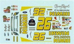 Winscals #26 Irwin Atlanta 2007-Jamie McMurray Nascar decal