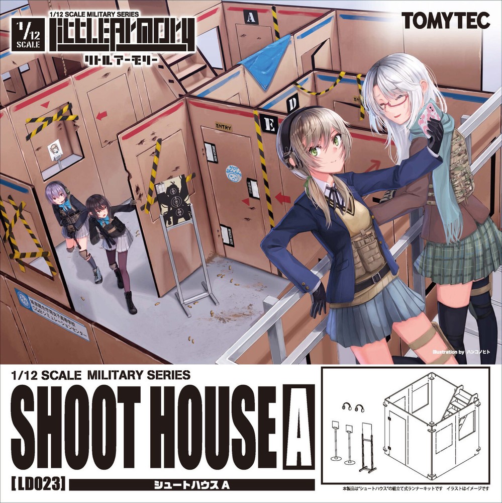 TomyTec Little Armory 1/12 LD023 Shoot House A Plastic Model Kit