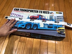 CAR TRANSPORTER TS 1023 1/24 MODEL KIT MITSUWA VINTAGE TRAILER TRUCK
