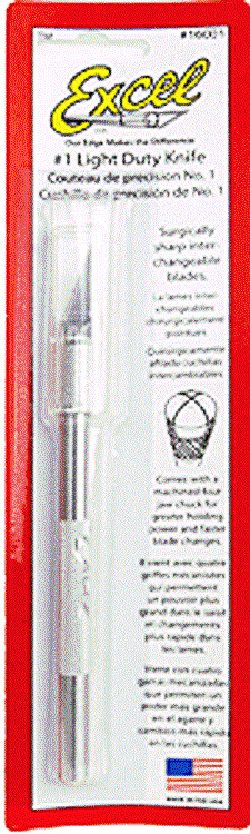 Excel Hobby Blades 16001 K1 Knife w/ Safety Cap
