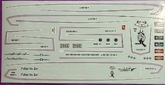 CUSTOM DECAL SHEET W/ SCALLOPS 62 FORD THUNDERBIRD – AMT MODEL CAR KIT PARTS LOT