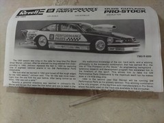Revell GM Performance Olds Pro Stock Car 1/25 (Incomplete Model Kit) Lot 2