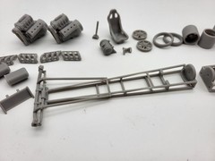 1960s Front Engine Dragster With Two V8s, 1/25 Scale Mode Kit