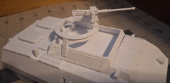 M20 Insert for M8 Greyhound American 6×6 Armored Car 3d Printed 1/32 Scale White
