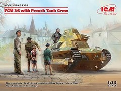 1/35 French Army FCM36 French Light Tank w/Crew Figure Model kit 35338 War