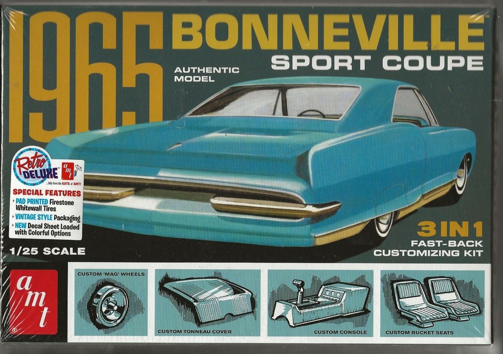 AMT 1965 ’65 Pontiac Bonneville (3 Options, Builds 1) in 1/25 1260 ST (104)